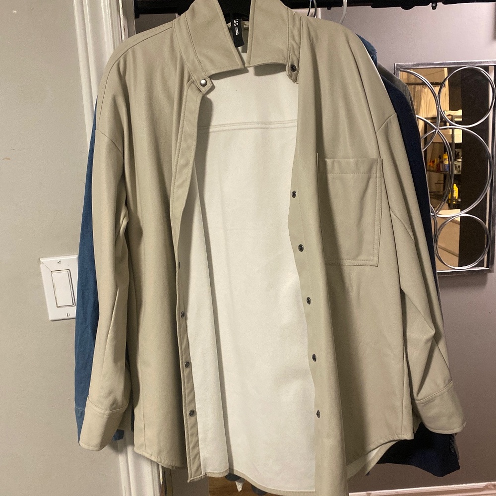 Women’s Size Small Leather Shacket - Design Lab